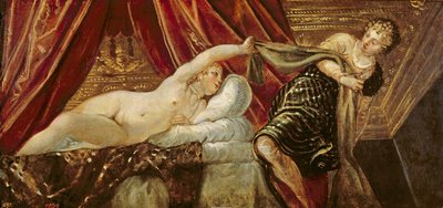 Jozef en de Vrouw van Potifar door Jacopo Robusti Tintoretto